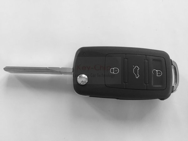 Audi 3 Tasten Klappschlüssel Gehäuse mit Panik Knopf