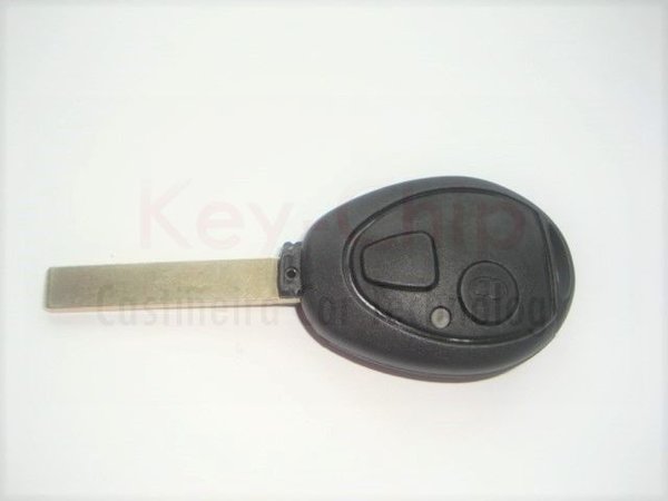 Mini Funkschlüsselgehäuse 2-Tasten mit Schlüsselblatt HU92