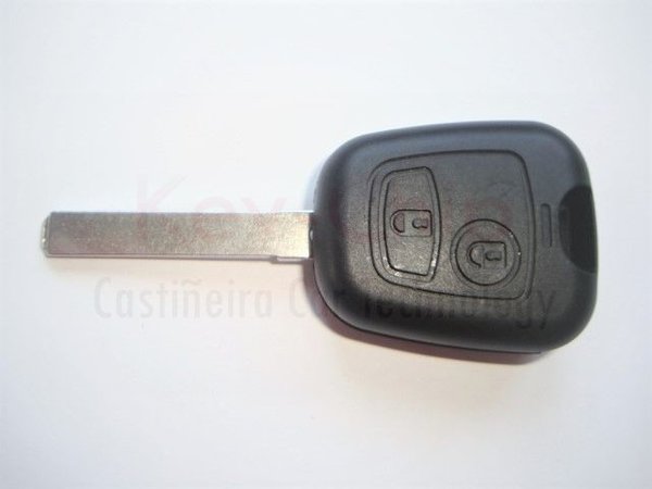 Citroen 2 Tasten Autoschlüssel Gehäuse inkl. Schlüsselrohling