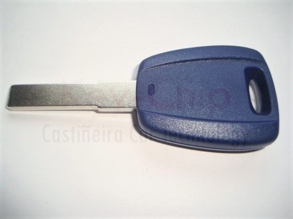 Fiat Schlüsselgehäuse mit Rohling blau