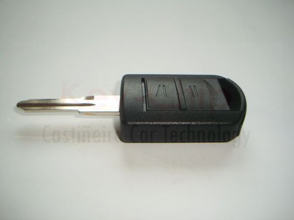 Opel 2 Tasten Funkschlüsselgehäuse mit Schlüsselrohling rechts
