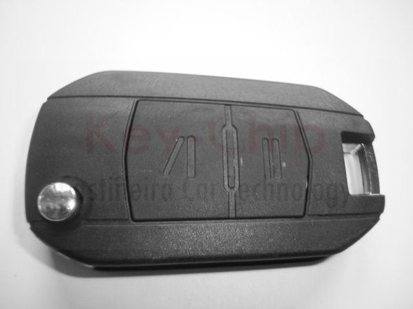 Opel Funkschlüsselgehäuse mit 2 Tasten und Schlüsselrohling rechts, klappbar