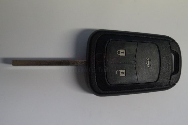 Opel Funkschlüsselgehäuse 3 Tasten mit Schlüsselrohling