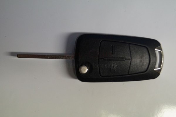 Opel Funkschlüsselgehäuse 2 Tasten mit Schlüsselrohling klappbar inkl. Elektronik