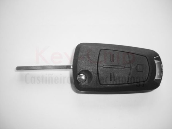 Opel Funkschlüsselgehäuse 3 Tasten mit Schlüsselrohling klappbar inkl. Elektronik