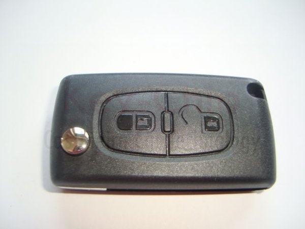 Peugeot 307 2-Tasten Funkschlüsselgehäuse mit Schlüsselrohling VA2-SH2 klappbar