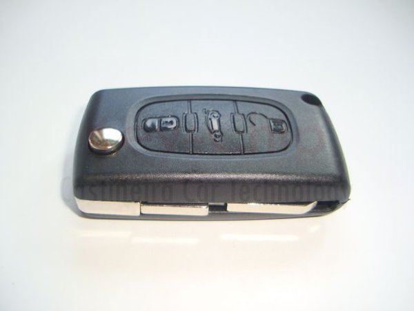 Peugeot 3 Tasten Funkschlüsselgehäuse mit Schlüsselrohling NE78-SH3 klappbar