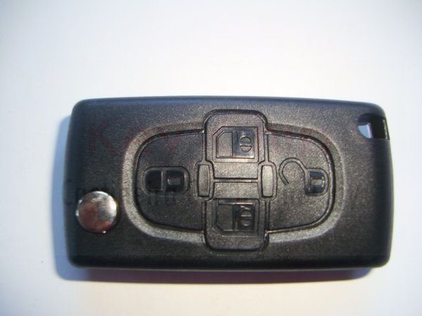 Peugeot Funkschlüsselgehäuse 4-Tasten mit Schlüsselrohling VA2-SH4 klappbar
