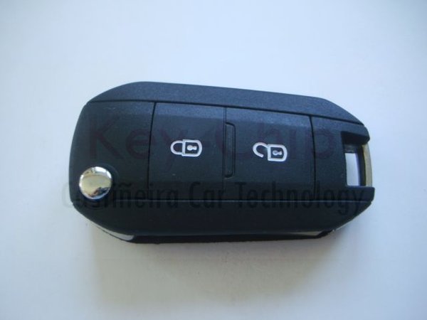 Peugeot Funkschlüsselgehäuse 2-Tasten mit Schlüsselrohling klappbar