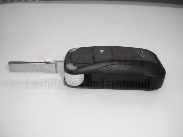 Porsche Cayenne Funkschlüssel 3-Tasten mit Schlüsselrohling klappbar