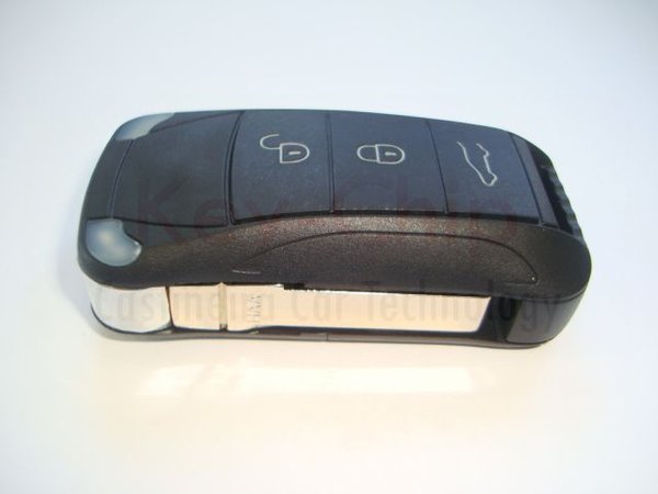 Porsche Cayenne Funkschlüssel 2-Tasten mit Schlüsselrohling klappbar