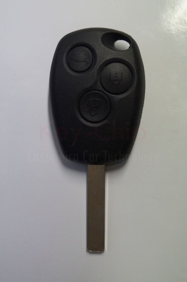 Renault Funkschlüsselgehäuse 3-Tasten mit Schlüsselrohling