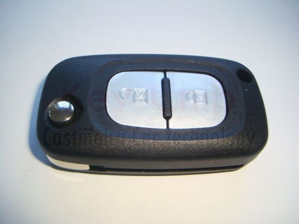Renault Funkschlüsselgehäuse 2-Tasten mit Schlüsselrohling klappbar