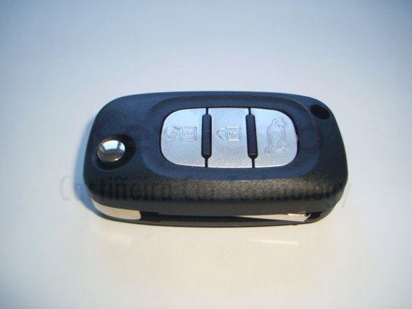 Renault Funkschlüsselgehäuse 3-Tasten mit Schlüsselrohling klappbar