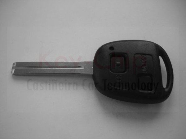 Toyota  Funkschlüsselgehäuse 2-Tasten mit Schlüsselrohling (langer Rohling TOY40-SH2)