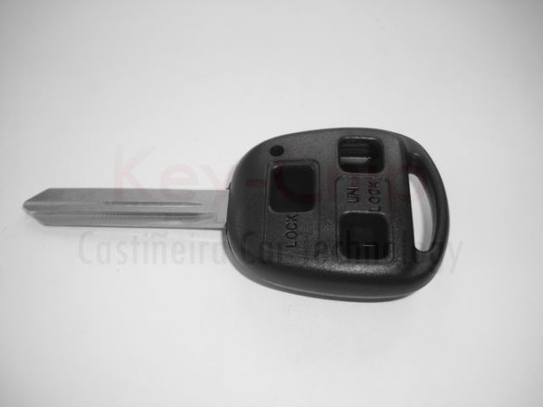 Toyota  Funkschlüsselgehäuse 3-Tasten mit Schlüsselrohling ( Rohling TOY47-SH3)