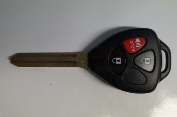 Toyota  Funkschlüsselgehäuse 2+1-Tasten (Panic-Taste) mit Schlüsselrohling