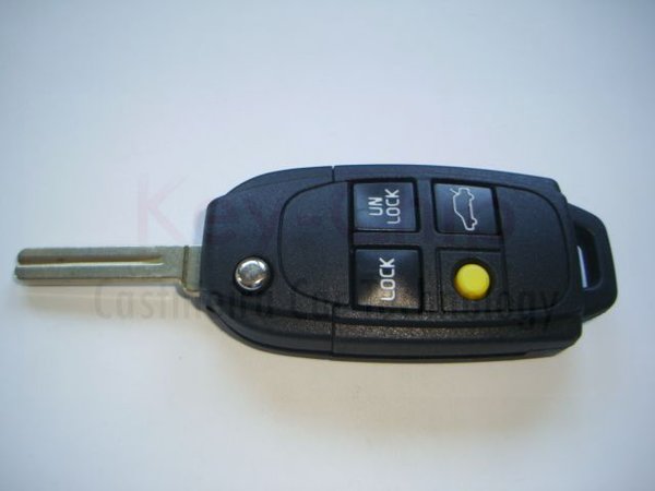 Volvo Funkschlüsselgehäuse 4-Tasten mit Schlüsselrohling klappbar