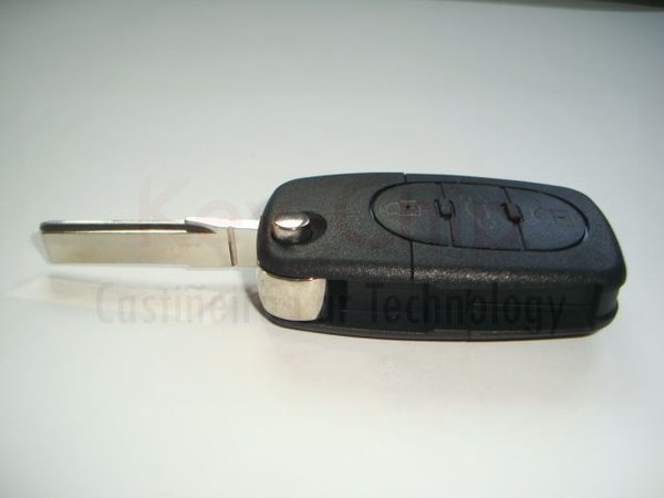 VW Funkschlüsselgehäuse 3-Tasten mit Schlüsselrohling klappbar