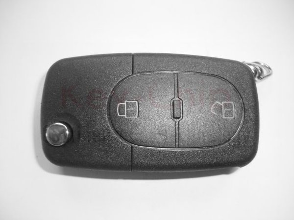 VW Funkschlüsselgehäuse 2-Tasten mit Schlüsselrohling klappbar