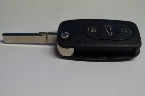 VW Funkschlüssel 3-Tasten mit Schlüsselrohling klappbar (433MHz 1J0959753B)
