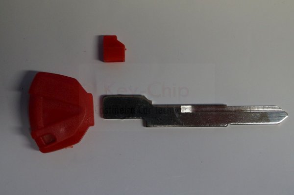 Kawasaki Motorradschlüssel mit Schlüsselrohling (rot)