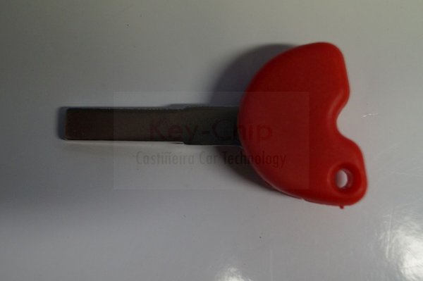 Piaggio Motorradschlüssel mit Schlüsselrohling glatt (rot)