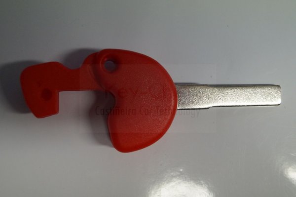 Piaggio Motorradschlüssel mit Schlüsselrohling glatt (rot)
