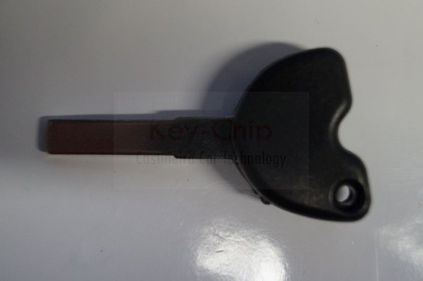 Piaggio Motorradschlüssel mit Schlüsselrohling glatt (schwarz)