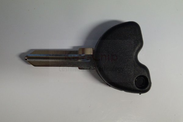 Piaggio Motorradschlüssel mit Schlüsselrohling geschlitzt (schwarz)