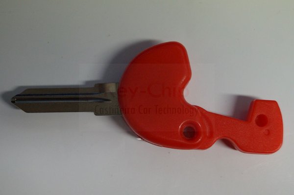 Piaggio Motorradschlüssel mit Schlüsselrohling geschlitzt (rot)