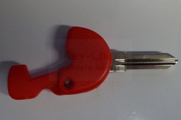 Piaggio Motorradschlüssel mit Schlüsselrohling geschlitzt (rot)