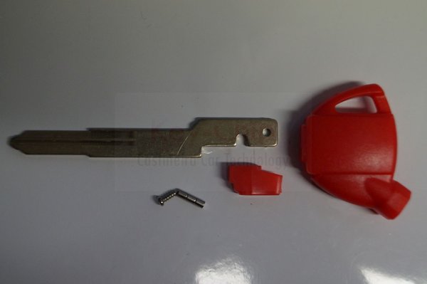 Suzuki Motorradschlüssel mit Schlüsselrohling rechts (rot)